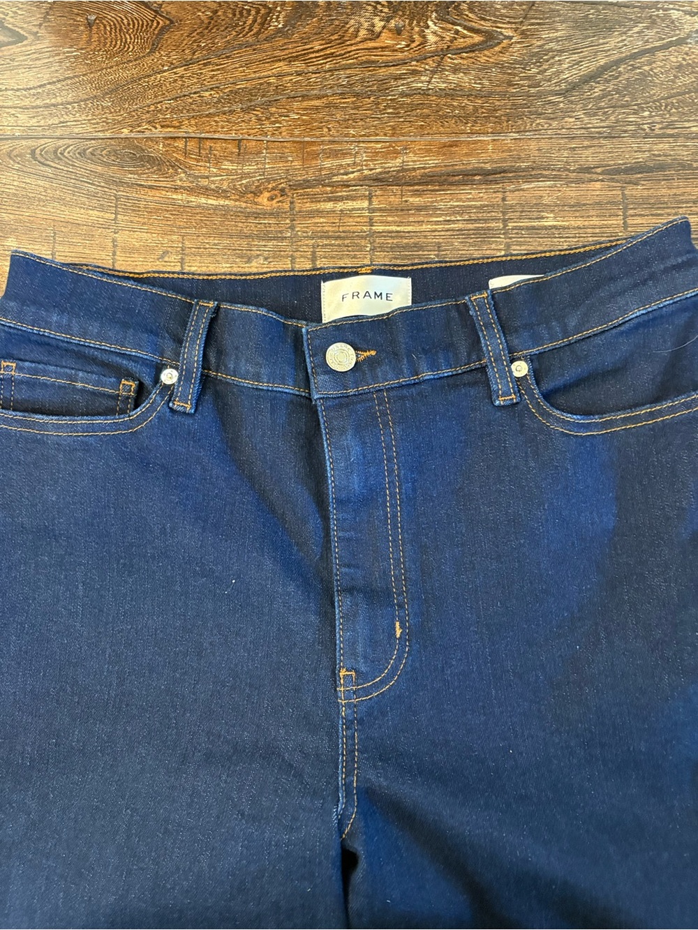 Frame Le Slim Palazzo Crop Jeans Womens 31 Rinse NWT High Rise Wide Leg LSPC814 - Picture 10 of 14